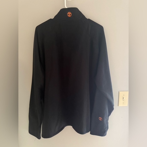 Timberland 3/4 Zip Pullover Lightweight Jacket Mens SZ 2XL Black Orange Casual - Picture 5 of 7